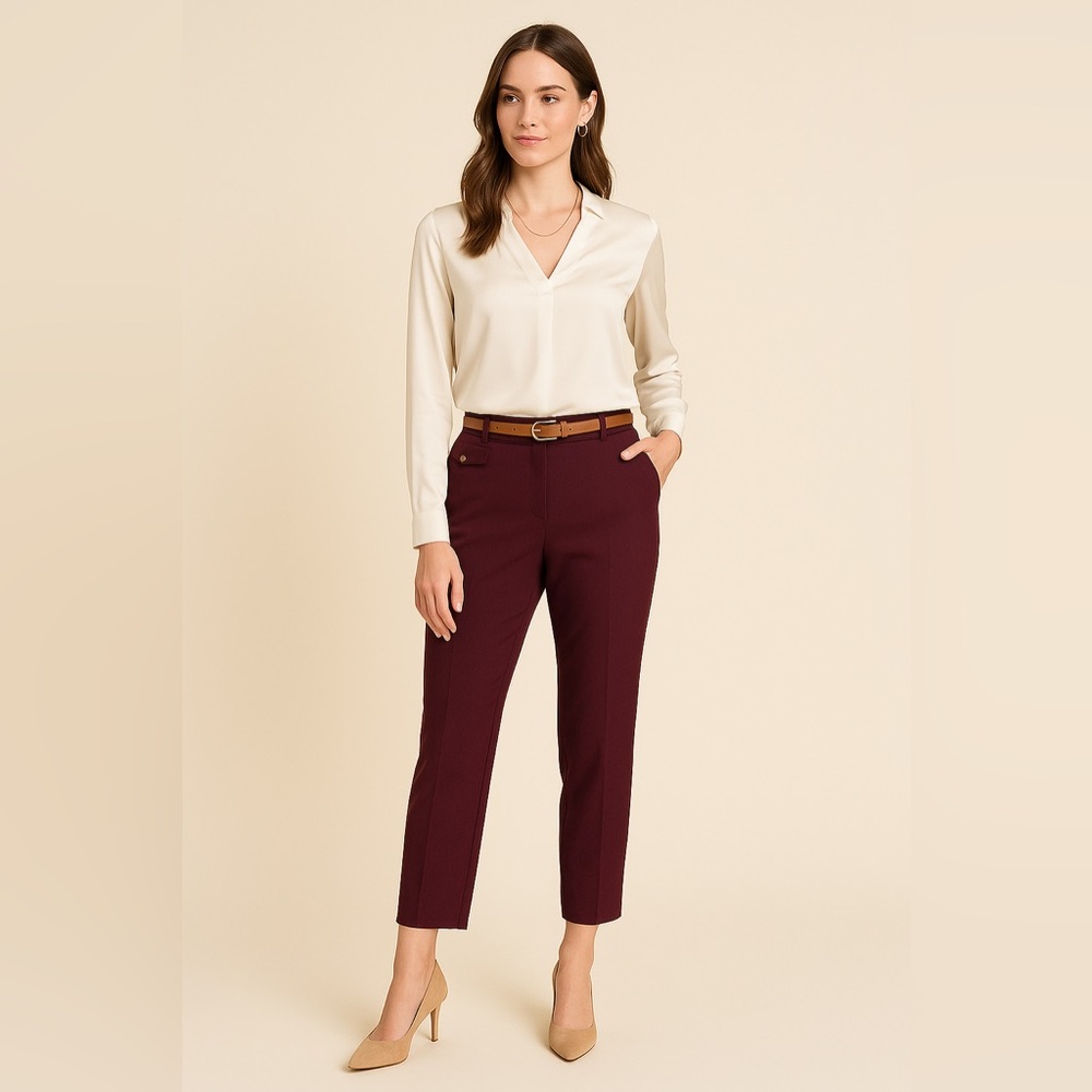 Worthington Burgundy Women's Trousers
